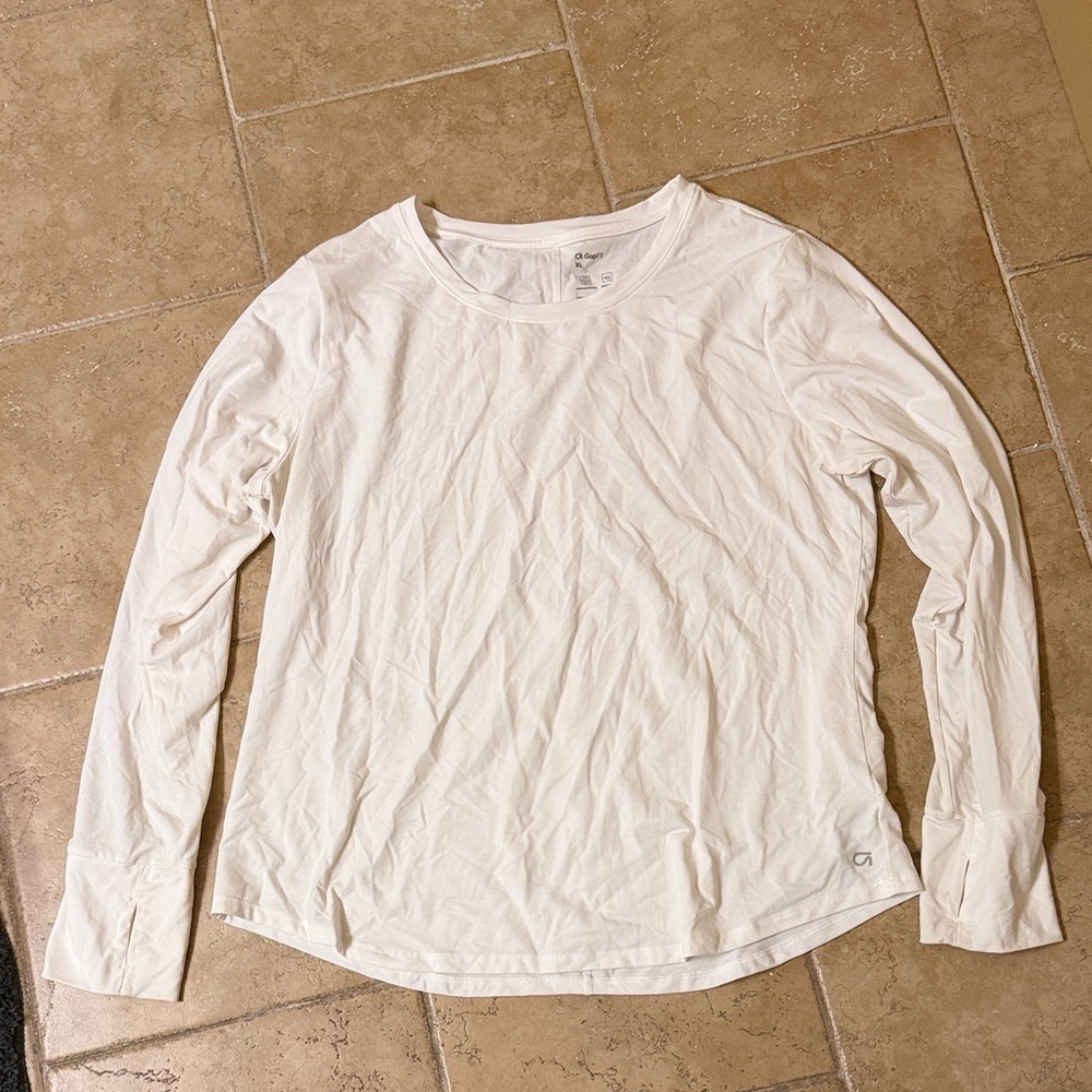 GAP Women's Cream Long Sleeve Tee